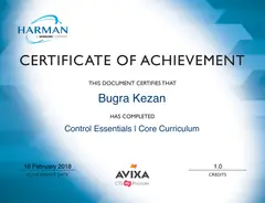 HARMAN — Control Essentials · Core Curriculum, 2018