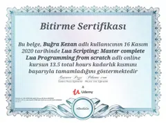 Udemy — Lua Scripting: Master complete Lua Programming from scratch, 2020